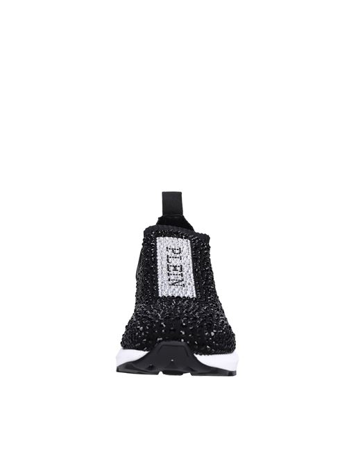 Sneakers in tessuto e strass PHILIPP PLEIN | 76425 TOMAIANERO-ARGENTO